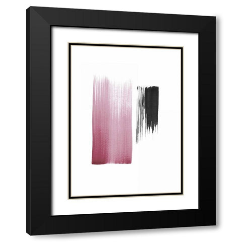 Black and Blush Black Modern Wood Framed Art Print with Double Matting by Lehnhardt, Iris