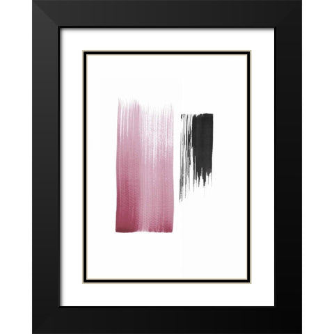 Black and Blush Black Modern Wood Framed Art Print with Double Matting by Lehnhardt, Iris