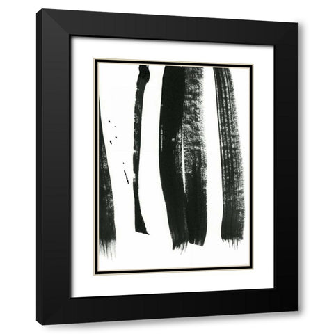 Black on White 3 Black Modern Wood Framed Art Print with Double Matting by Lehnhardt, Iris