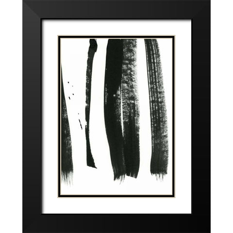 Black on White 3 Black Modern Wood Framed Art Print with Double Matting by Lehnhardt, Iris