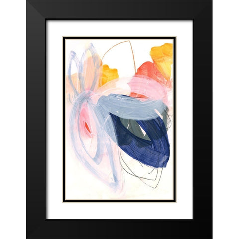 Abstract Painting XVII Black Modern Wood Framed Art Print with Double Matting by Lehnhardt, Iris
