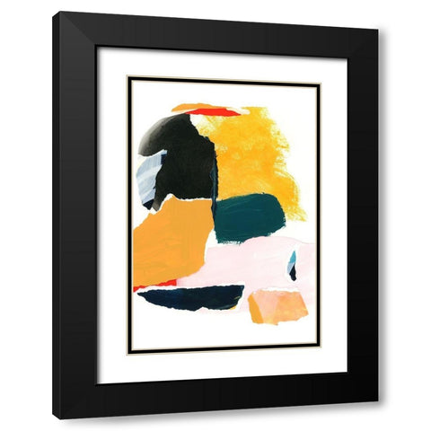 Collage Studies 18-02 Black Modern Wood Framed Art Print with Double Matting by Lehnhardt, Iris