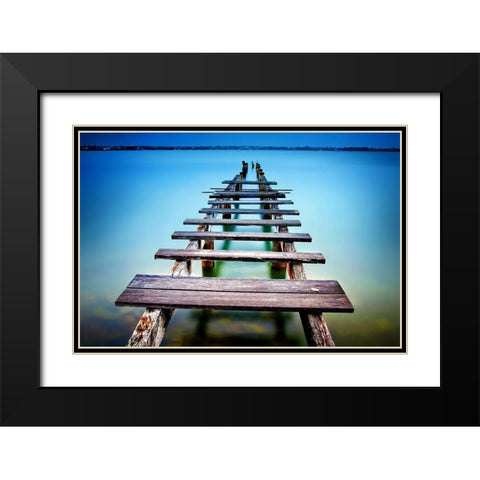 Cleveland Black Modern Wood Framed Art Print with Double Matting by Louise, Tracie