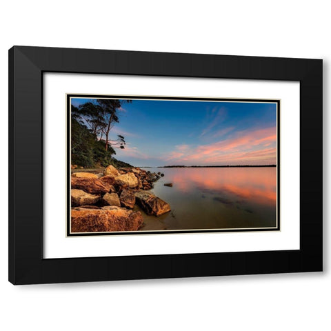 The Narrows Black Modern Wood Framed Art Print with Double Matting by Louise, Tracie