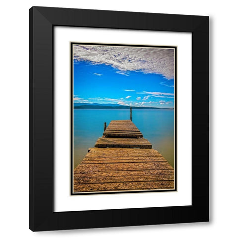 Broken Pier Black Modern Wood Framed Art Print with Double Matting by Louise, Tracie