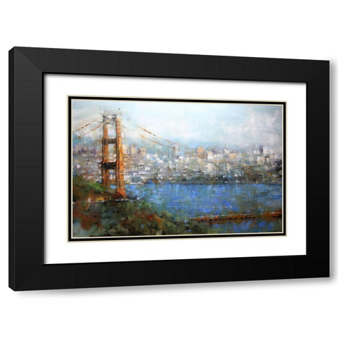 Golden Gate Vista Black Modern Wood Framed Art Print with Double Matting by Lague, Mark