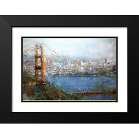 Golden Gate Vista Black Modern Wood Framed Art Print with Double Matting by Lague, Mark