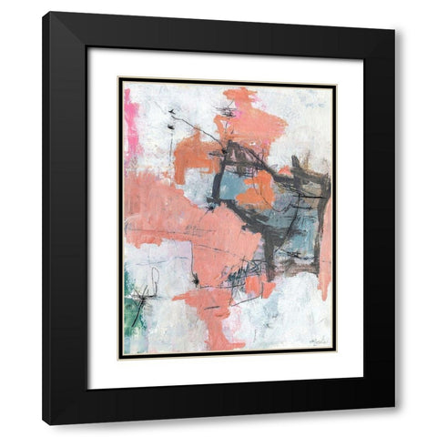 Thinking Of Saturday Black Modern Wood Framed Art Print with Double Matting by Leslie, Carole