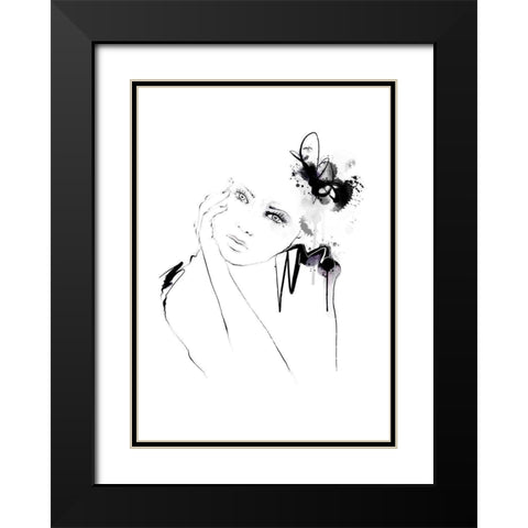 Oh Really? Black Modern Wood Framed Art Print with Double Matting by Larsdotter, Lotta