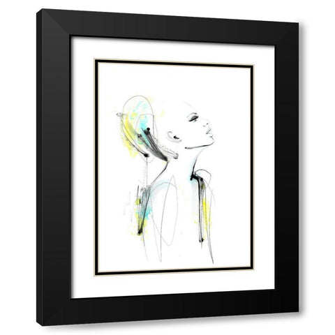 Lovisa Black Modern Wood Framed Art Print with Double Matting by Larsdotter, Lotta