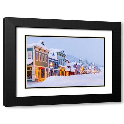 Elk Avenue Morning Glow Black Modern Wood Framed Art Print with Double Matting by Leacock, J.C.
