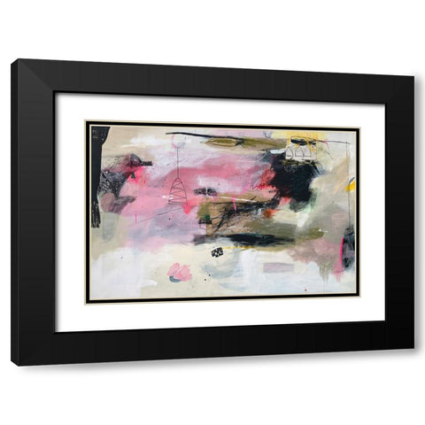 Erasing The Story Black Modern Wood Framed Art Print with Double Matting by Lauzon, Danielle