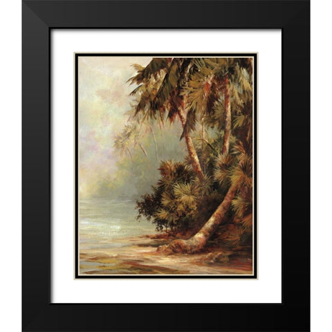 Hidden Cove Black Modern Wood Framed Art Print with Double Matting by Malarz