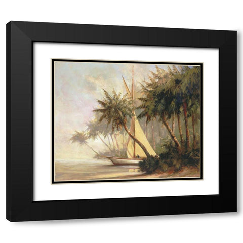 Leaving Out Black Modern Wood Framed Art Print with Double Matting by Malarz