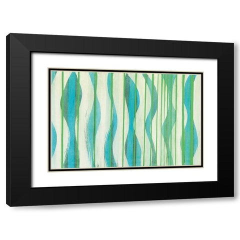 Carousing with Lines I Black Modern Wood Framed Art Print with Double Matting by Miller, Allison G
