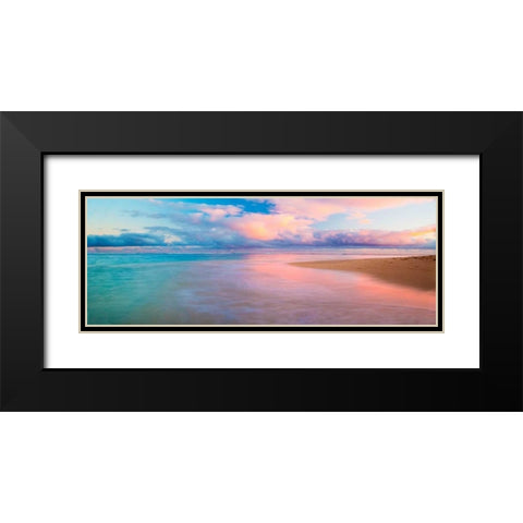 Haena Beach Black Modern Wood Framed Art Print with Double Matting by Murray, Jeffrey