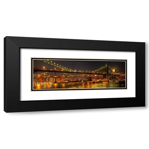 Three Bridges Black Modern Wood Framed Art Print with Double Matting by Mikaels, Natalie