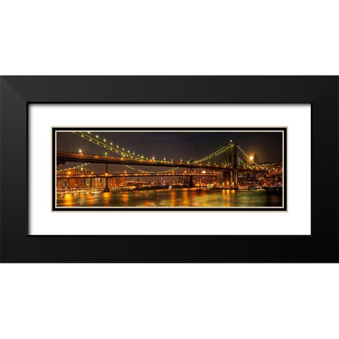 Three Bridges Black Modern Wood Framed Art Print with Double Matting by Mikaels, Natalie