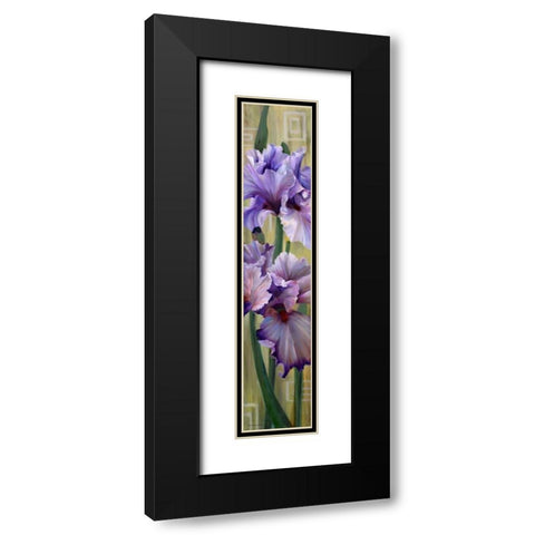 Iris I Black Modern Wood Framed Art Print with Double Matting by McLaughlin, Jan