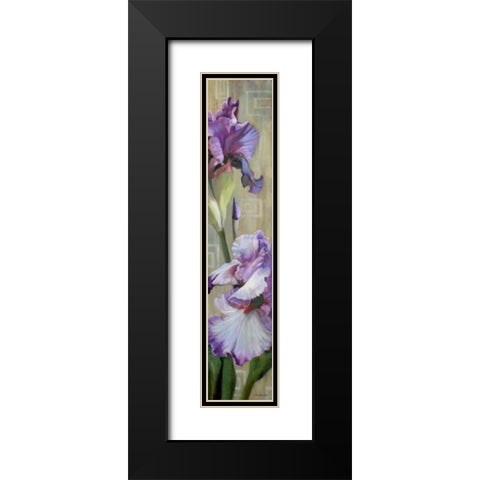 Iris III Black Modern Wood Framed Art Print with Double Matting by McLaughlin, Jan