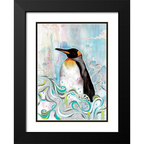 King Black Modern Wood Framed Art Print with Double Matting by Miller, Mat