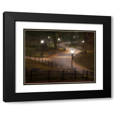 Twilight Stroll Black Modern Wood Framed Art Print with Double Matting by Mikaels, Natalie