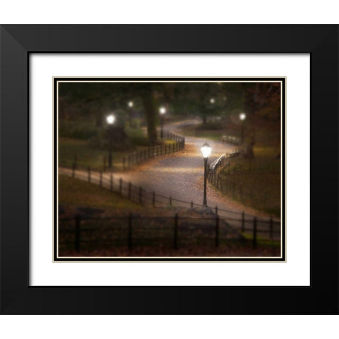 Twilight Stroll Black Modern Wood Framed Art Print with Double Matting by Mikaels, Natalie