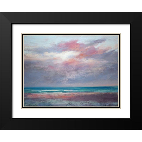 Back to the Beach Black Modern Wood Framed Art Print with Double Matting by Margulis, Karen