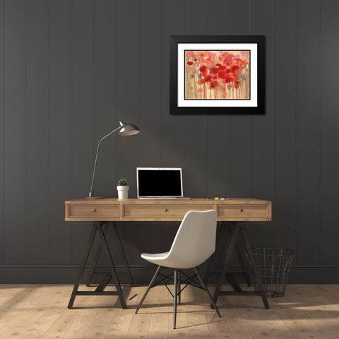 Happy Black Modern Wood Framed Art Print with Double Matting by Margulis, Karen