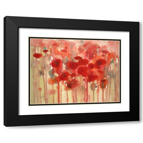Happy Black Modern Wood Framed Art Print with Double Matting by Margulis, Karen