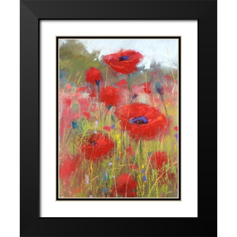 In the Poppy Field Black Modern Wood Framed Art Print with Double Matting by Margulis, Karen