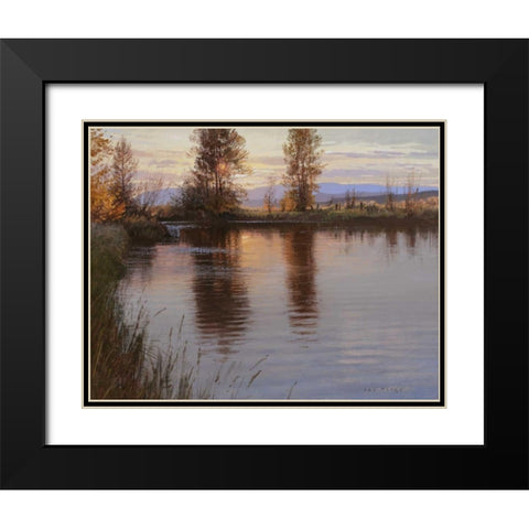 Just Before Nightfall Black Modern Wood Framed Art Print with Double Matting by Moore, Jay