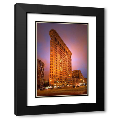 Dramatic Flatiron Black Modern Wood Framed Art Print with Double Matting by Mikaels, Natalie