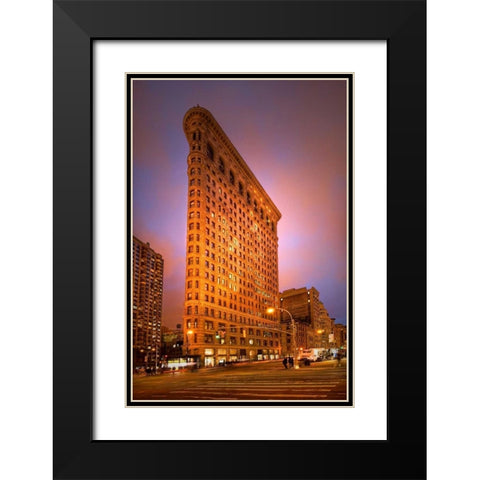 Dramatic Flatiron Black Modern Wood Framed Art Print with Double Matting by Mikaels, Natalie