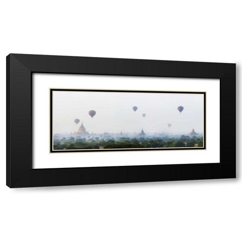 Sunrise at Bagan Black Modern Wood Framed Art Print with Double Matting by Mumford, Andy