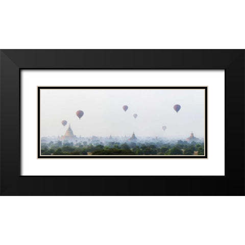 Sunrise at Bagan Black Modern Wood Framed Art Print with Double Matting by Mumford, Andy