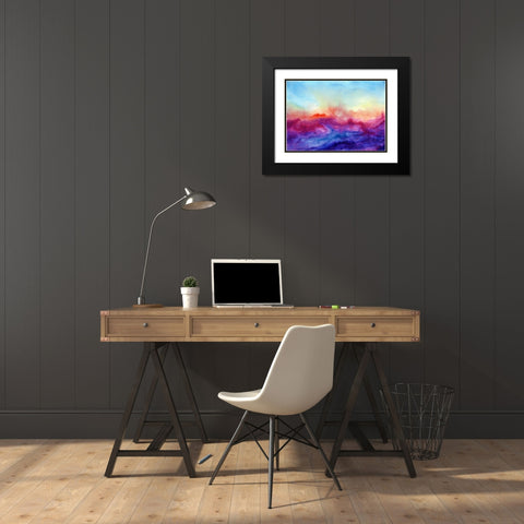 Arpeggi II Black Modern Wood Framed Art Print with Double Matting by Maldonado, Jacqueline