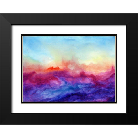 Arpeggi II Black Modern Wood Framed Art Print with Double Matting by Maldonado, Jacqueline