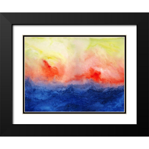 Brushfire II Black Modern Wood Framed Art Print with Double Matting by Maldonado, Jacqueline