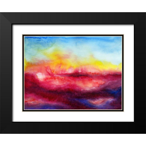 Kiss of Life II Black Modern Wood Framed Art Print with Double Matting by Maldonado, Jacqueline