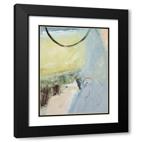 Spindrift Black Modern Wood Framed Art Print with Double Matting by Mankin, David