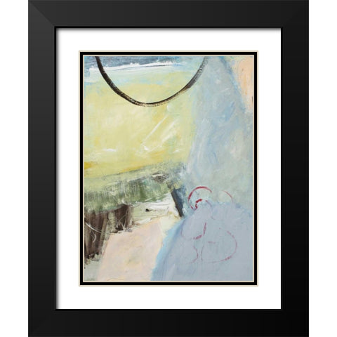 Spindrift Black Modern Wood Framed Art Print with Double Matting by Mankin, David
