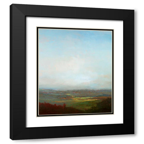 Green Valley Below Black Modern Wood Framed Art Print with Double Matting by McCarthy, William