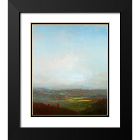 Green Valley Below Black Modern Wood Framed Art Print with Double Matting by McCarthy, William