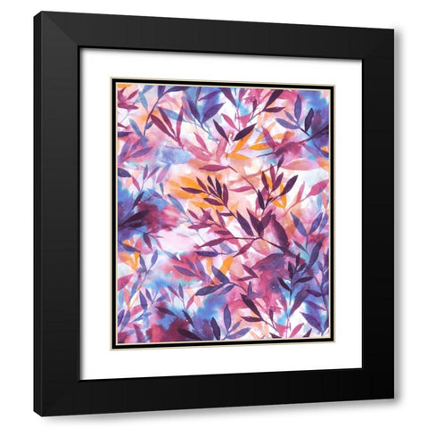 Changes - Mauve Black Modern Wood Framed Art Print with Double Matting by Maldonado, Jacqueline