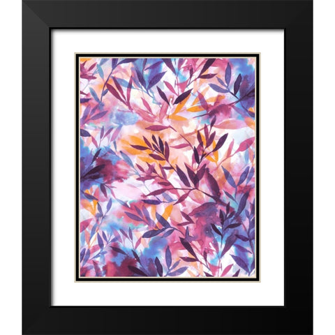 Changes - Mauve Black Modern Wood Framed Art Print with Double Matting by Maldonado, Jacqueline
