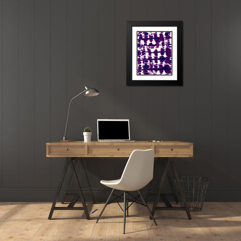 Parallel Purple Mauve Black Modern Wood Framed Art Print with Double Matting by Maldonado, Jacqueline