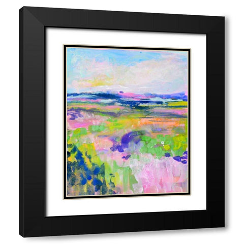 Colourful Land I Black Modern Wood Framed Art Print with Double Matting by Marrison, TA