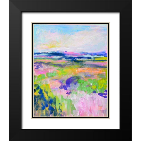 Colourful Land I Black Modern Wood Framed Art Print with Double Matting by Marrison, TA
