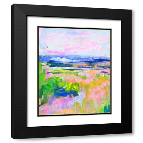 Colourful Land II Black Modern Wood Framed Art Print with Double Matting by Marrison, TA